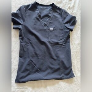 Figs Charcoal XXS Catarina Scrub top